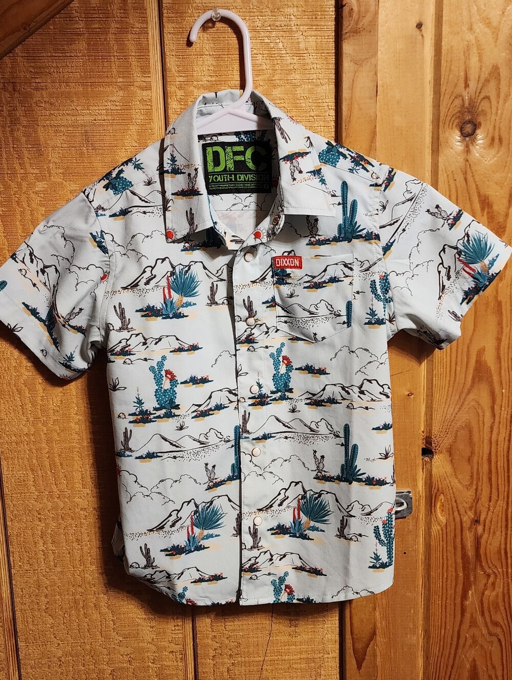 DIXXON Kid's Short-Sleeve Desert Bloom Print Button-Down Shirt